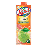 DABUR Real Guava Fruit Juice-1L|Rich In Vitamin C|No Added Preservatives,No Artificial Colors&Flavours|Goodness Of Best Fruits|Daily Dose Of Fruit Nutrition|Tasty,Refreshing&Energising Drink