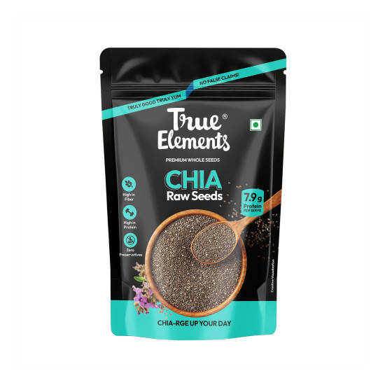 True Elements Chia Seeds 150g - Non-GMO and Fibre Rich Seeds | Omega-3 rich Seeds for Eating | Healthy Snacks | Best for Weight Management