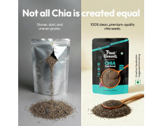 True Elements Chia Seeds 150g - Non-GMO and Fibre Rich Seeds | Omega-3 rich Seeds for Eating | Healthy Snacks | Best for Weight Management