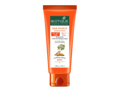 Biotique Bio Sandalwood Sunscreen Ultra Soothing Face Lotion, SPF 50+ |Ultra Protective Lotion| Keeps Skin Soft, Fair and Moisturized| Water Resistant| For All Skin Types| 50ml
