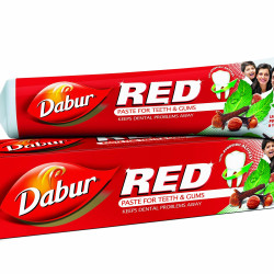Dabur Red Toothpaste - 50g | World's No.1 Ayurvedic Paste | Fluoride Free| Helps in Bad Breath Treatment, Cavity Protection, Plaque Removal | For Whole Mouth Health| Power of 13 Potent Ayurvedic Herbs