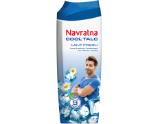Navratna Cool Mint Fresh Talc | Instant Sweat Absorption and Cooling Effect |Body Odour Protection | Long Lasting Freshness and Fragrance, 400gm