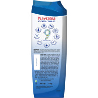 Navratna Cool Mint Fresh Talc | Instant Sweat Absorption and Cooling Effect |Body Odour Protection | Long Lasting Freshness and Fragrance, 400gm