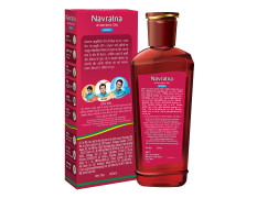 Navratna Ayurvedic Cool Oil | Combination of 9 Ayurvedic Herbs | Relieves Headache, Body ache, Tiredness, Sleeplessness & Tension| Improves Scalp Health | Relaxing & Rejuvenating cooling effect, 300ml