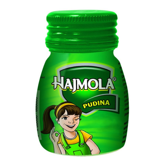 Dabur Hajmola : 100% Ayurvedic Tasty Digestive Tablets for Improved Digestion and Relief from flatulence , Pudina flavour-120 tabs