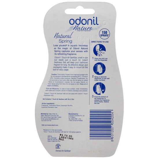 Odonil One Touch Air - sanitizer Natural Spring Refill spray 7.8g