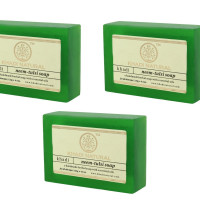 Khadi Natural Neem Tulsi Soap 250g| Handmade Bathing Soap | Herbal Soap for Removing Dirt & Impurities | Suitable for All Skin Types|Pack of 3