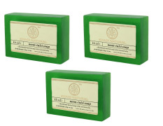 Khadi Natural Neem Tulsi Soap 250g| Handmade Bathing Soap | Herbal Soap for Removing Dirt & Impurities | Suitable for All Skin Types|Pack of 3