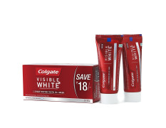 Colgate Toothpaste - Visible White, 2x100g Tube - One Shade Whiter Teeth in One Week