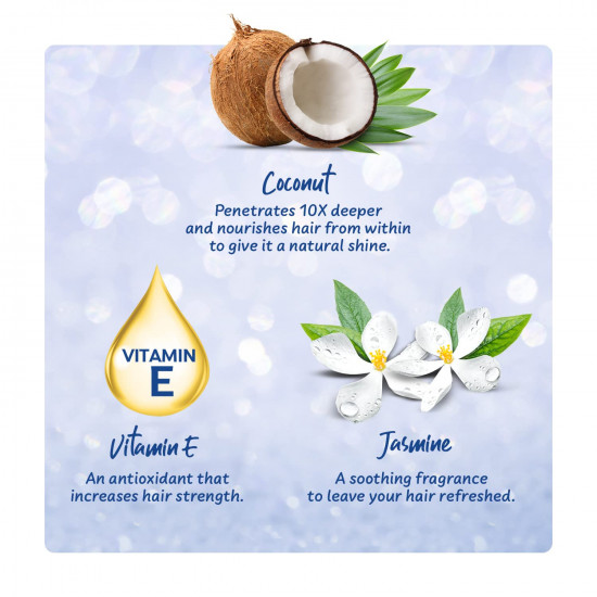 Parachute Advansed Jasmine Coconut Hair Oil with Vitamin E for Healthy Shiny Hair, Non-sticky, 90ml