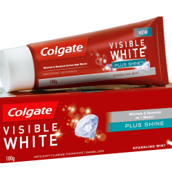 Colgate Toothpaste Visible White Plus Shine - 100g (Whitening)