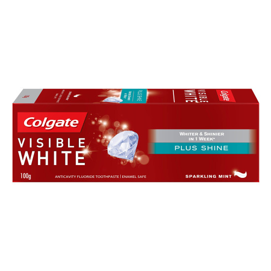 Colgate Toothpaste Visible White Plus Shine - 100g (Whitening)