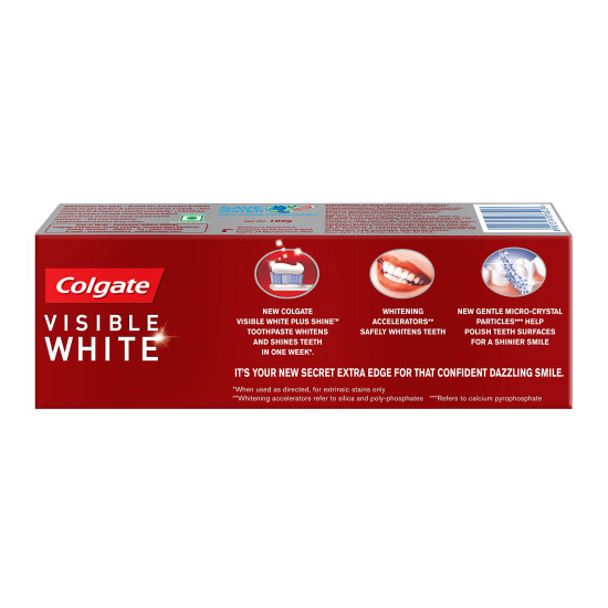 Colgate Toothpaste Visible White Plus Shine - 100g (Whitening)