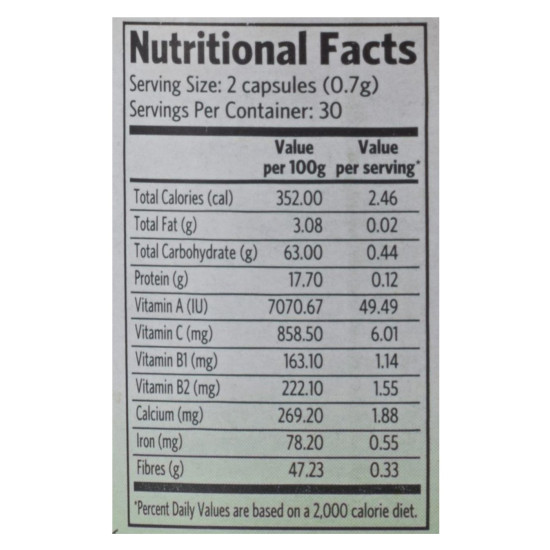 Organic India Moringa 60 Capsules Bottle with free Moringa capsule sample