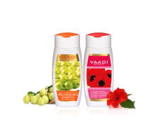 Vaadi Herbals Amla Shikakai Hair fall and Damage Control Shampoo, 110ml with Corn Rose Conditioner, 110ml