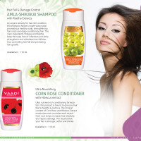 Vaadi Herbals Amla Shikakai Hair fall and Damage Control Shampoo, 110ml with Corn Rose Conditioner, 110ml