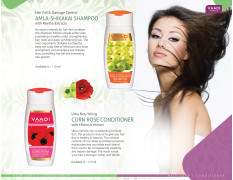 Vaadi Herbals Amla Shikakai Hair fall and Damage Control Shampoo, 110ml with Corn Rose Conditioner, 110ml