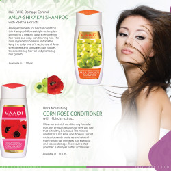 Vaadi Herbals Amla Shikakai Hair fall and Damage Control Shampoo with Corn Rose Conditioner - Strength and Moisture