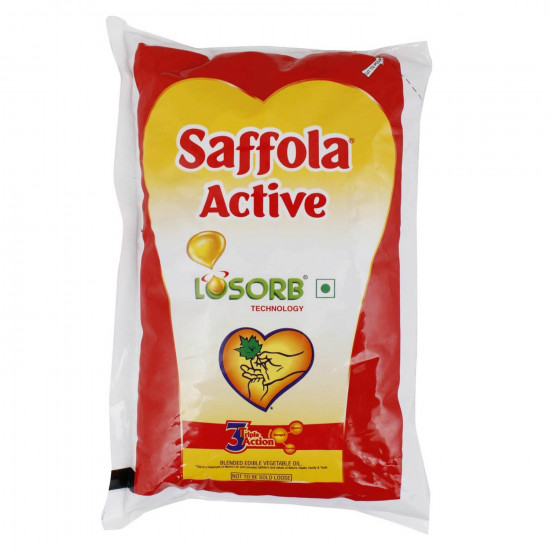 Saffola Active Pro Weight Watchers Edible Oil Pouch, 1l