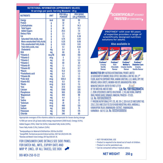 Protinex Mother's Nutritional Mix - (Chocolate Flavor, 200 Gms, BIB) with 28 Vital Nutrients to Support Healthy Birth Weight, Brain Development & Immunity