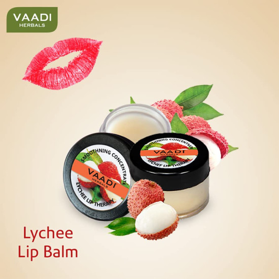 Vaadi Herbals Value Lip Balm, Lychee, 4 x 10g