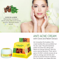 Vaadi Herbals Value Anti Acne Cream, Clove and Neem Extract, 30gx3
