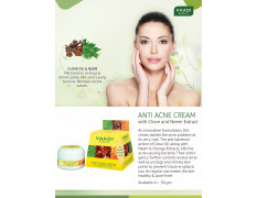 Vaadi Herbals Value Anti Acne Cream, Clove and Neem Extract, 30gx3