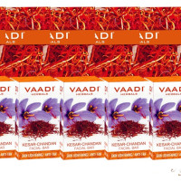 Vaadi Herbals Kesar Chandan Facial Bars with Extract of Orange Peel, 25g (Pack of 6)