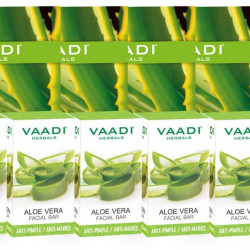 Vaadi Herbals Aloe Vera Facial Bars with Extract of Tea Tree, 25g (Pack of 6)