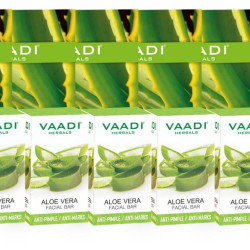 Vaadi Herbals Aloe Vera Facial Bars with Extract of Tea Tree, 25g (Pack of 6)