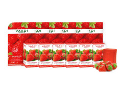 Vaadi Herbals Strawberry Facial Bars with Grape Seed Extract, 25g x 6