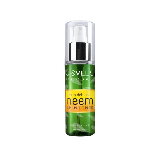 Jovees Herbal Sun Defence Neem Skin Toner | Prevents Dry Skin | Pore Tightening | For Protection Against Sun Damage & Tanning | Paraben & Alcohol Free | 100ml