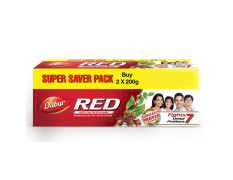 Dabur Red Toothpaste -400g (200g*2)| World's No.1 Ayurvedic Paste| Fluoride Free| Helps In Bad Breath Treatment, Cavity Protection, Plaque Removal | For Whole Mouth Health | Power Of 13 Potent Ayurvedic Herbs