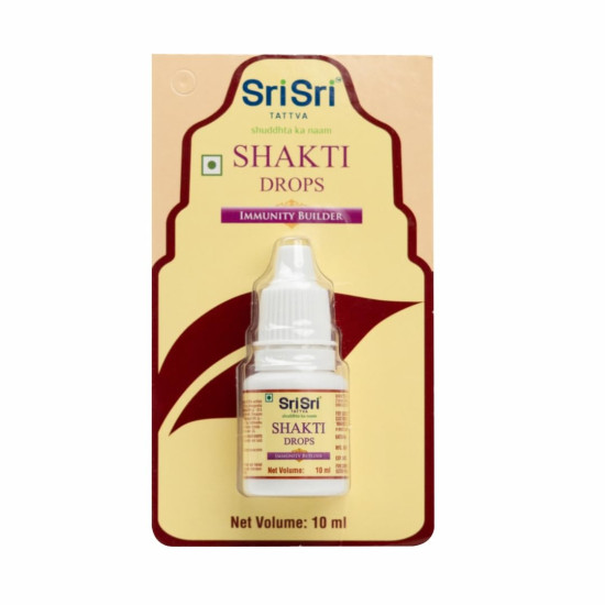 Sri Sri TATTVA shuddhta ka naam Shakti Drops - Ayurvedic Immunity Booster for Adults & Kids - Natural Drops for Strength & Stamina - Relief from Cough, Cold & Sore Throat - 10ml (Pack of 1)
