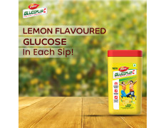 Dabur GlucoPlus-C Instant Energy Glucose Juicy & Tasty Lemon Flavour - 400g Jar | Glucose Replenishes Energy | 25% more Glucose in every sip| Vitamin C helps Boosts Immunity | Calcium Supports Bone Health