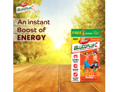 DABUR Glucoplus-C Instant Energy Glucose Orange Flavour-1Kg (With Sipper Free)|Replenishes Energy|25% More Glucose In Every Sip|Vitamin C Helps Boosts Immunity|Calcium Supports Bone Health,Vegetarian