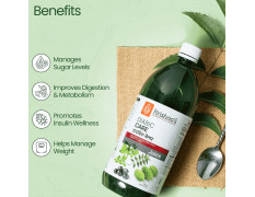 KRISHNA'S HERBAL & AYURVEDA Diabic Care Juice - 500 Ml (Pack Of 1) | Blend Of 11 Herbs Methi, Amla, Karela, Jamun, Kutki, Guduchi & 5 Other Herbs To Manage Sugar Levels | Made In India