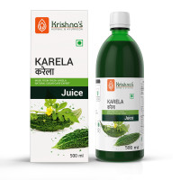 Krishna's Karela Juice - 500 ml | Fresh Karela | Ayurevedic Formulation to maintain Sugar Level | Enriched with Vitamin C - Vitamin A | Sugar free Juice with No Added Color or Flavour