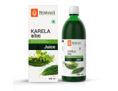 Krishna's Karela Juice - 500 ml | Fresh Karela | Ayurevedic Formulation to maintain Sugar Level | Enriched with Vitamin C - Vitamin A | Sugar free Juice with No Added Color or Flavour