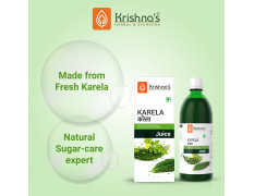 Krishna's Karela Juice - 500 ml | Fresh Karela | Ayurevedic Formulation to maintain Sugar Level | Enriched with Vitamin C - Vitamin A | Sugar free Juice with No Added Color or Flavour