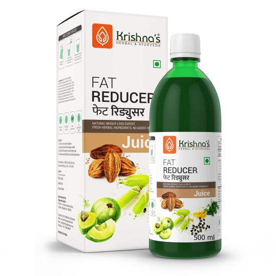 Krishna's Fat Reducer Juice - 500 ml | 12 Powerful herbs for Weight Management | Amla, Harad, Daru Haridra, Sunn Hemp | Aids Metabolism and Digestion Krishna's Fat Reducer Juice - 500 ml | 12 Powerful herbs for Weight Management | Amla, Harad, Daru Haridra, Sunn Hemp | Aids Metabolism and Digestion
