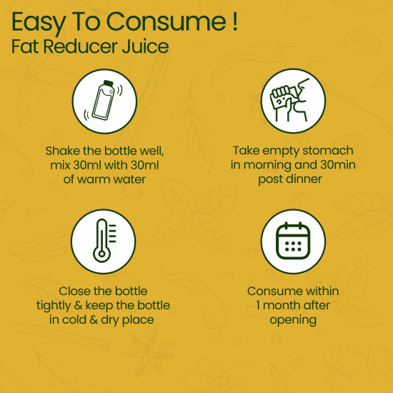 Krishna's Fat Reducer Juice - 500 ml | 12 Powerful herbs for Weight Management | Amla, Harad, Daru Haridra, Sunn Hemp | Aids Metabolism and Digestion Krishna's Fat Reducer Juice - 500 ml | 12 Powerful herbs for Weight Management | Amla, Harad, Daru Haridra, Sunn Hemp | Aids Metabolism and Digestion