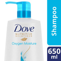 Dove Oxygen Moisture Shampoo For Flat Thin Hair, Gives Smooth Hair With 95% More Visible Volume And Fullness, 650 ml