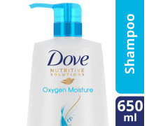 Dove Oxygen Moisture Shampoo For Flat Thin Hair, Gives Smooth Hair With 95% More Visible Volume And Fullness, 650 ml