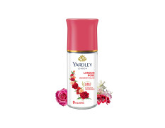 Yardley London London Rose Underarm Deodorant Roll On | With Licorirce Extract & Floral Extracts | Smooth & Eventoned Underarms | 72 H Long Lasting Floral Scent| 0% Alcohol & Dermat Approved | For Women | 50ml