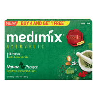 Medimix Ayurvedic Classic 18 Herbs Bathing Soap 125g (Buy 4 Get 1 EXTRA Combo Pack) | Natural Oils For Healthy & Protected Skin | Shop Herbal | Natural | Paraben-free & Sulphate-free | 100% Vegan