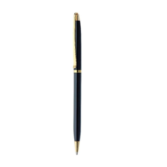 FLAIR Carishma Ball Point Pen Box Pack | Metal Body With Twist Mechanism | Stylish Long Clip With Gold Plated Parts | Durable & Attractive Body Design | Blue Ink, Pack of 1 Pen