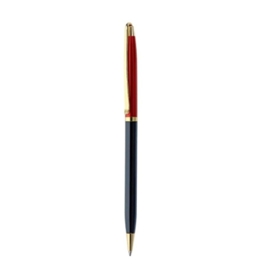 FLAIR Carishma Ball Point Pen Box Pack | Metal Body With Twist Mechanism | Stylish Long Clip With Gold Plated Parts | Durable & Attractive Body Design | Blue Ink, Pack of 1 Pen