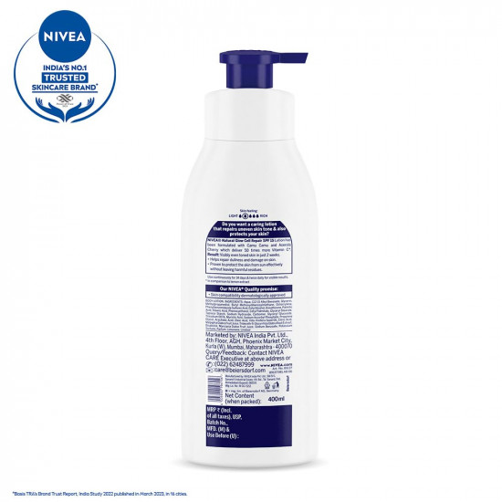 NIVEA Body Lotion Natural Glow, Cell Repair, Spf 15 & 50X Vitamin C 400ml