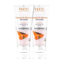 VLCC Papaya & Apricot Face Scrub - Gentle Exfoliation for Sensitive Skin